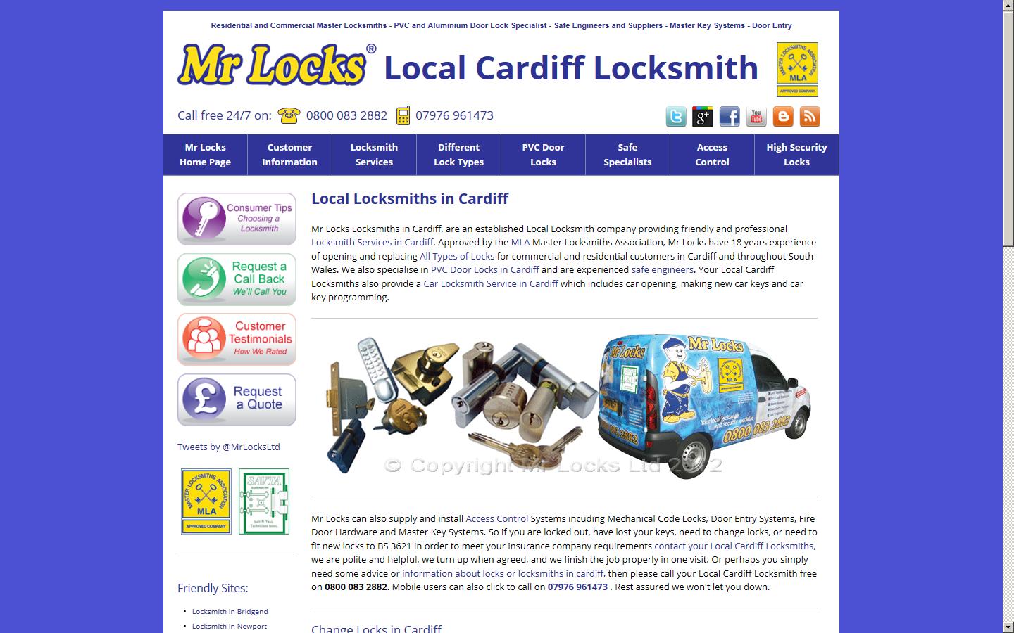 Mr Locks Locksmiths Website