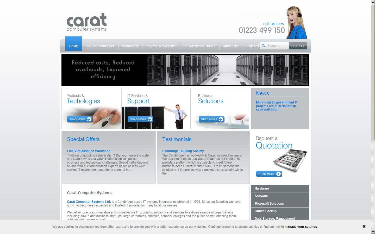 Carat Computer Systems Website