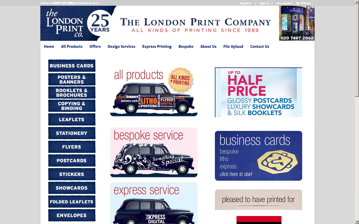 The London Print Company Website