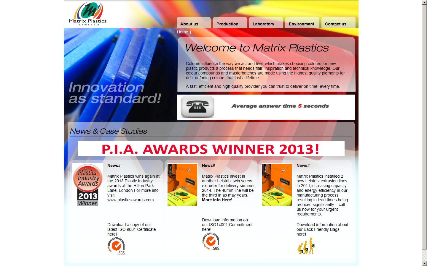 Matrix - Plastics Ltd Website