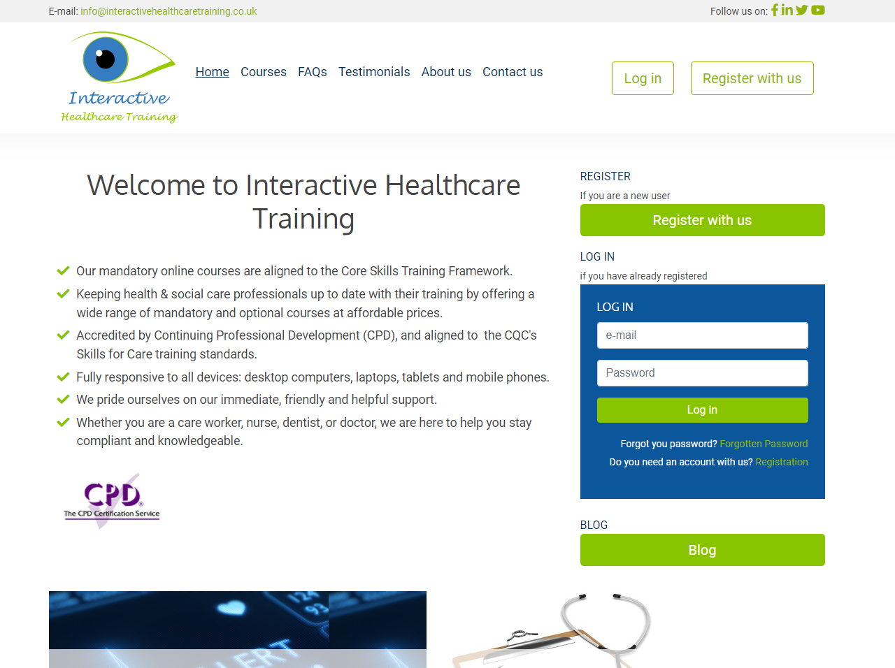 Interactive Healthcare Training Website
