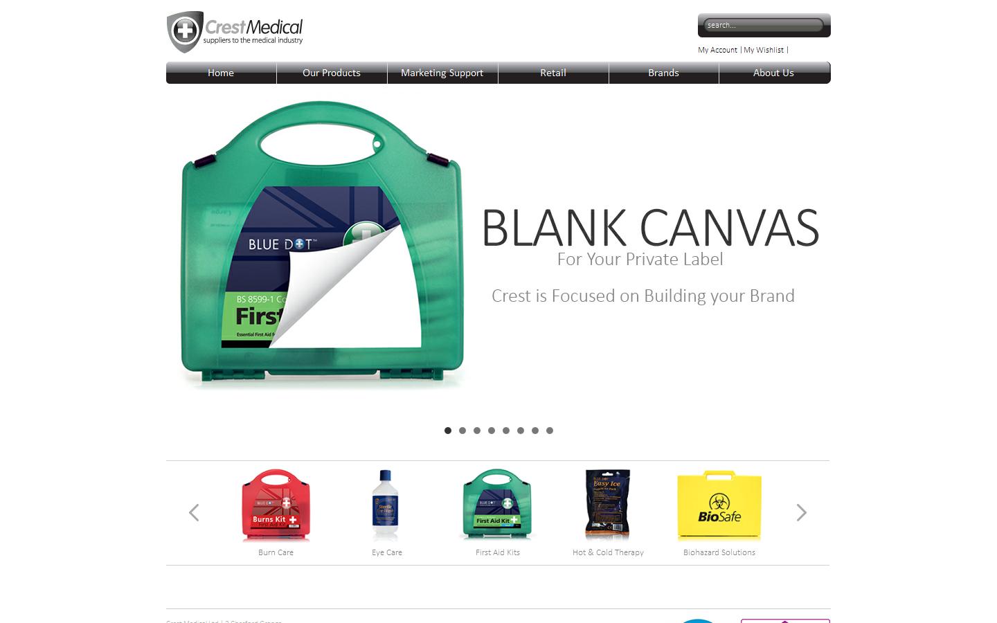 Crest Medical Ltd Website