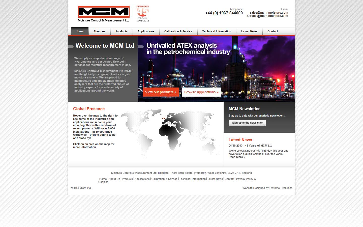 Moisture Control & Measurement Ltd Website
