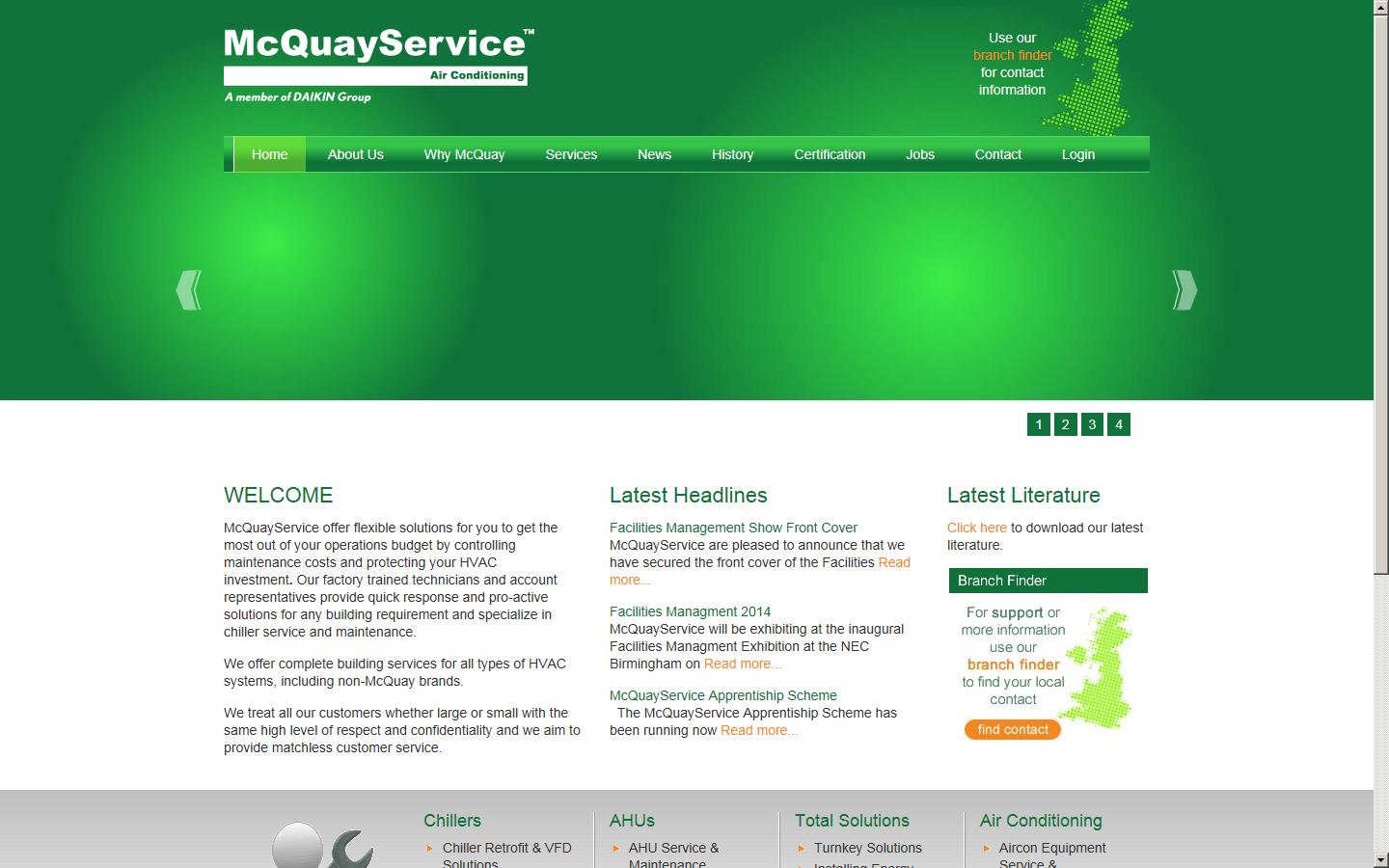 McQuay Service Ltd - Cramlington Website
