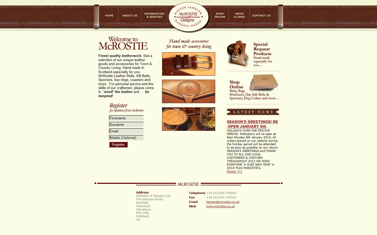 McRostie of Glasgow Ltd Website