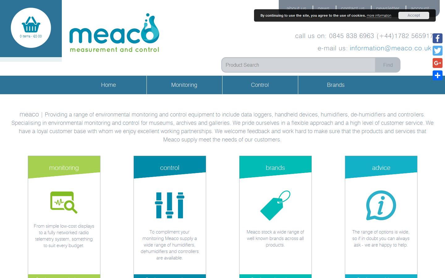 Meaco Measurement and Control  Website