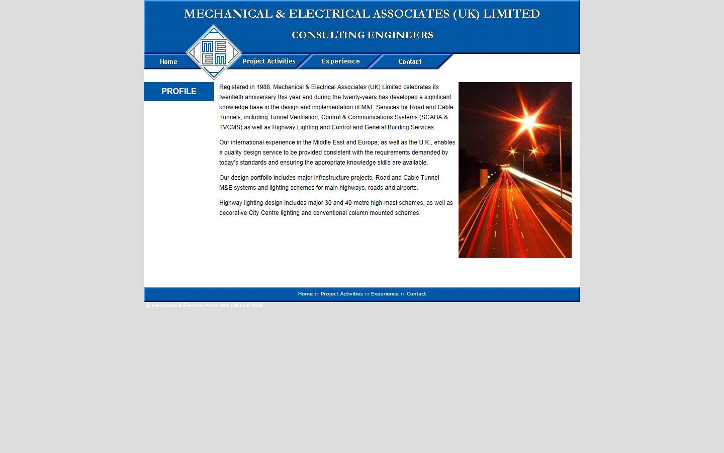 Mechanical & Electrical Associates UK Ltd Website