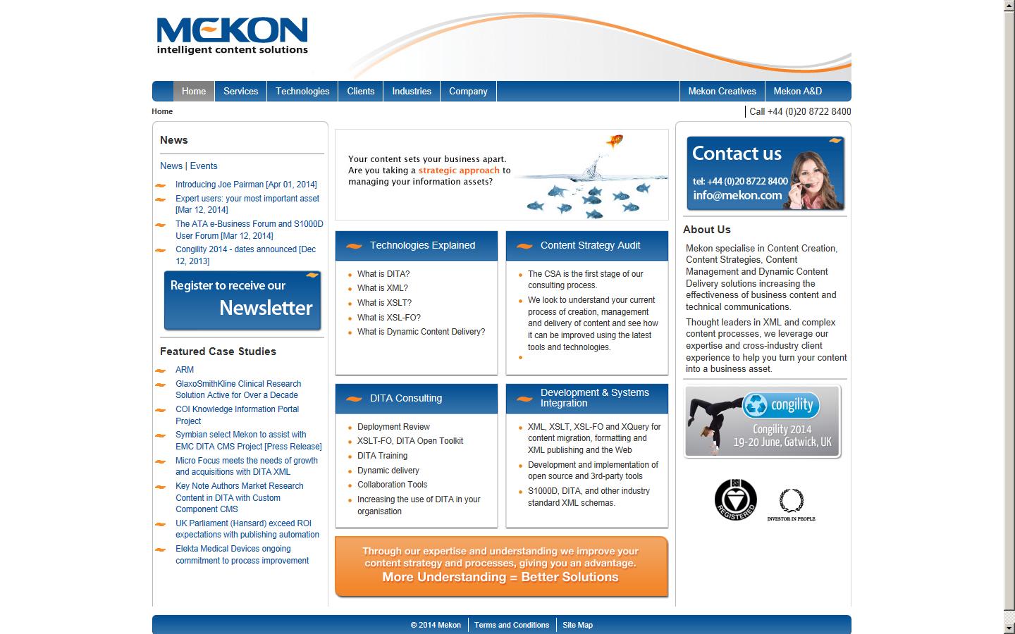 Mekon Ltd - Sutton Website