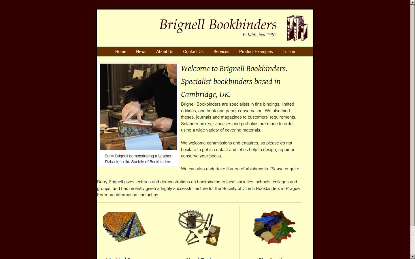 Brignell Bookbinders Website