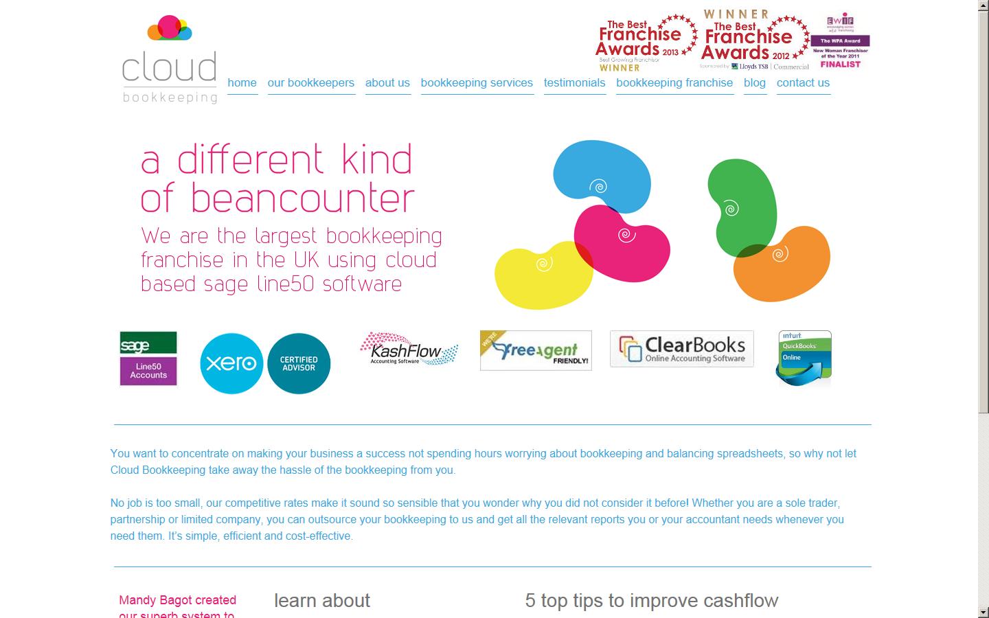 Cloud Bookkeeping Ltd Website