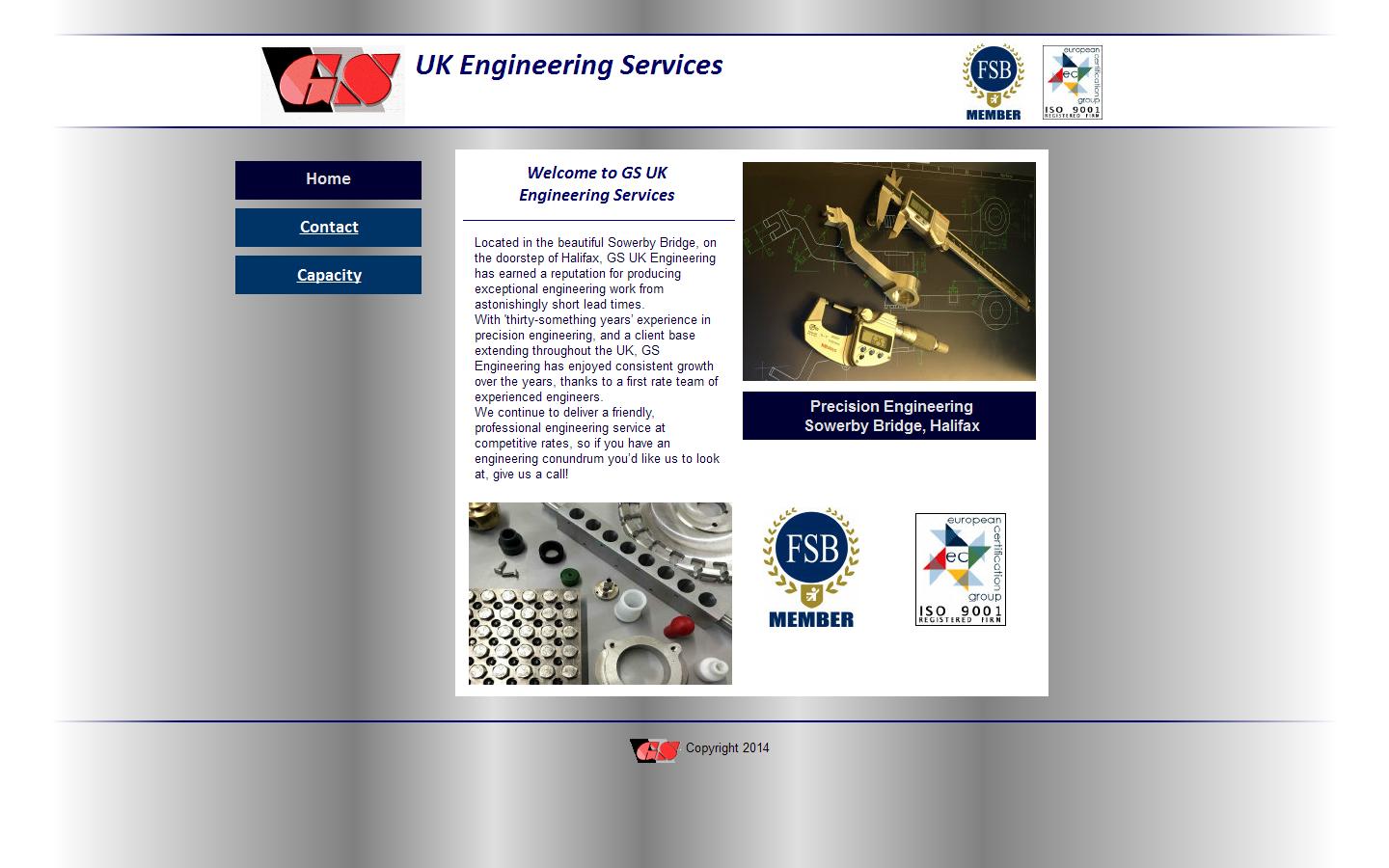 GS UK Engineering Services Website