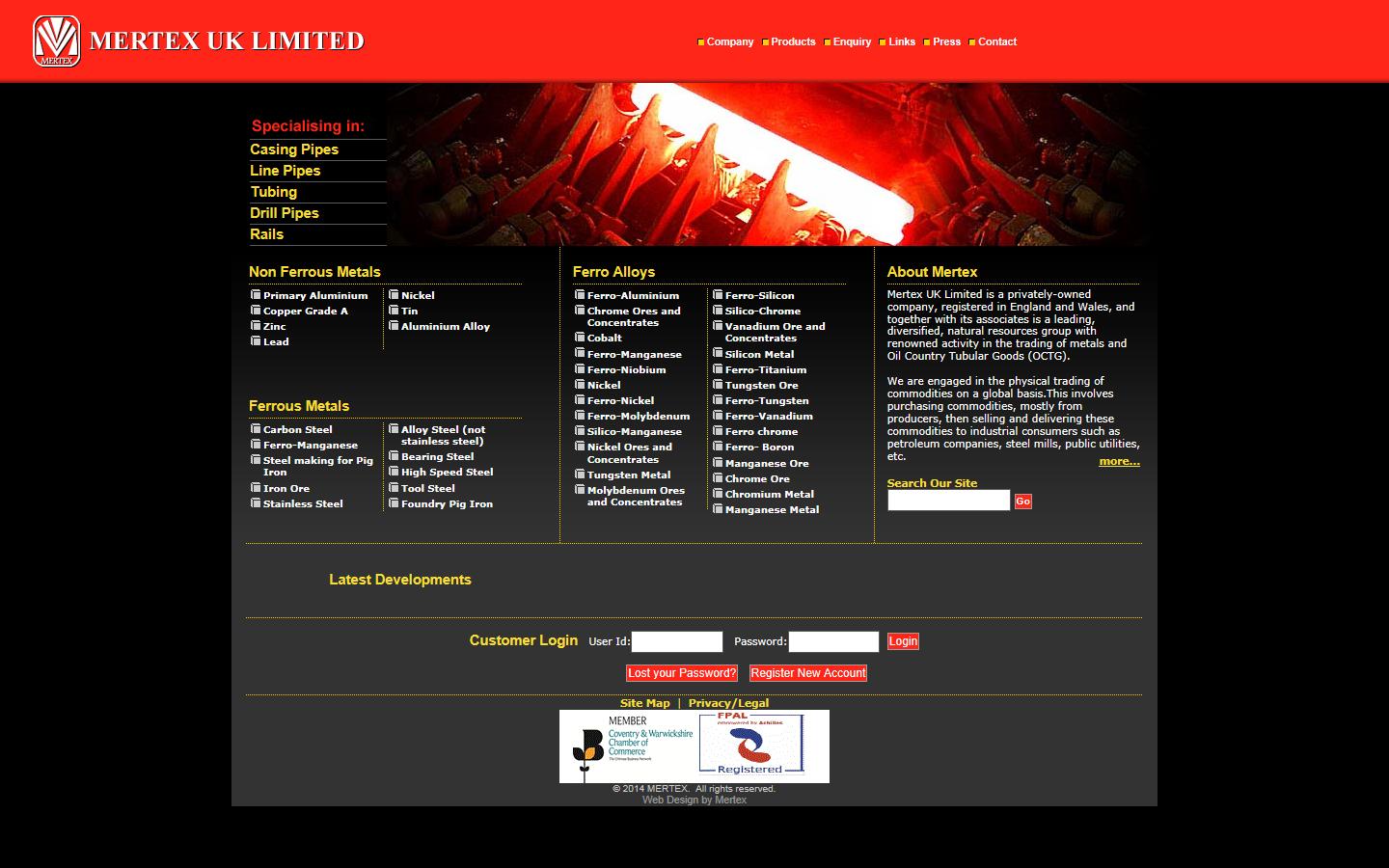 Mertex UK Ltd Website
