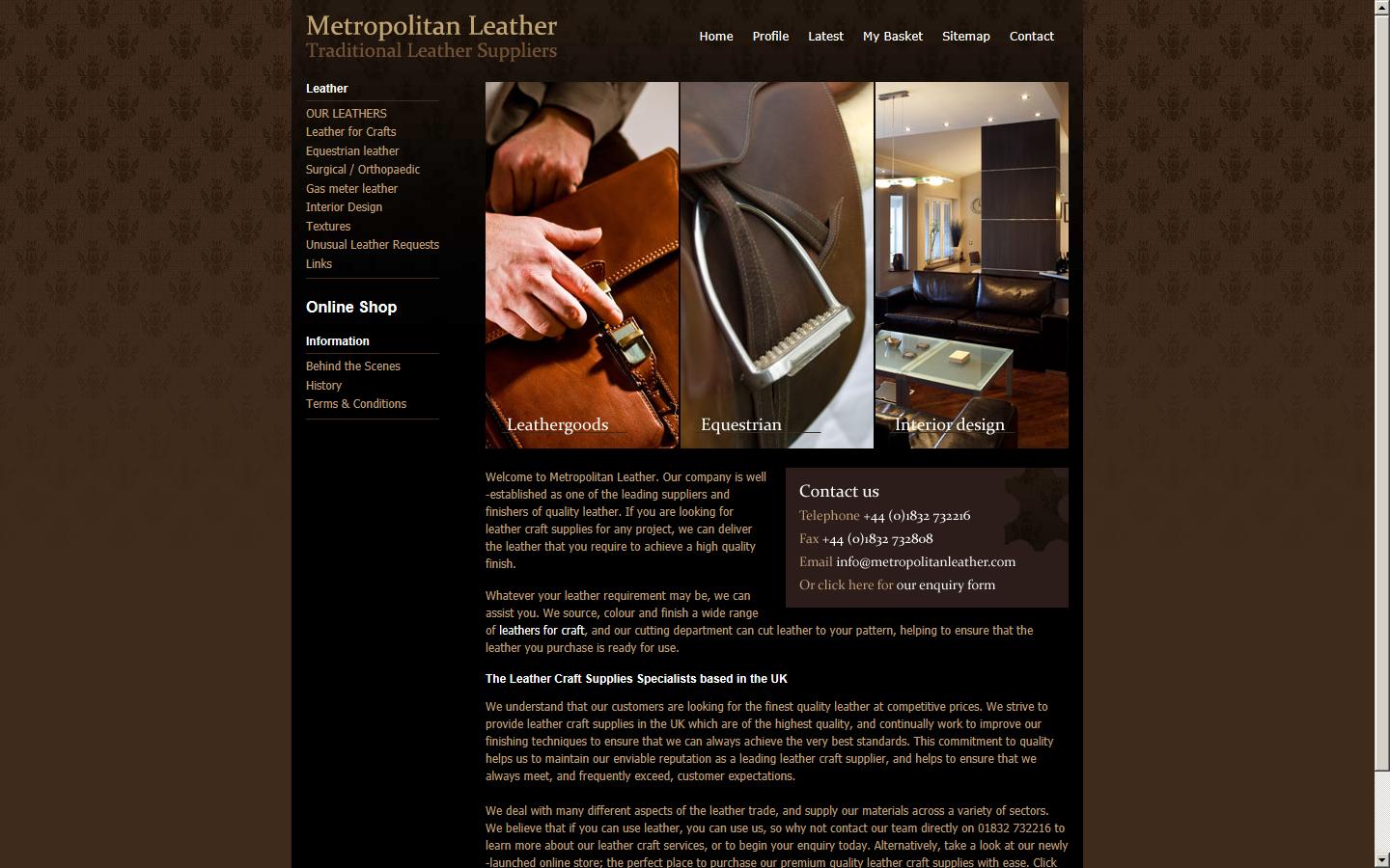 Metropolitan Leather Co. Ltd Website