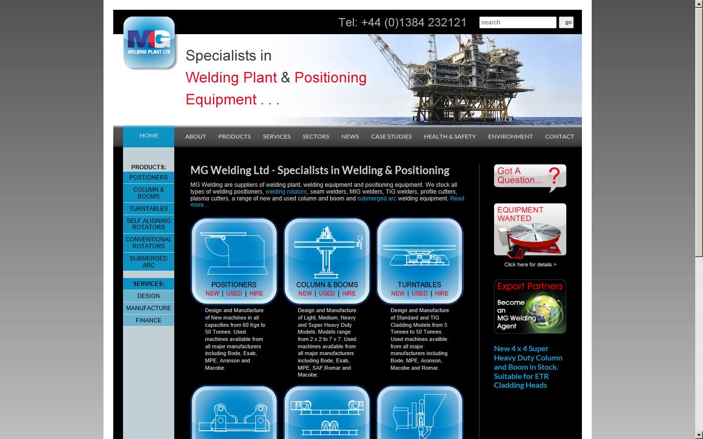 MG Welding Plant Ltd Website