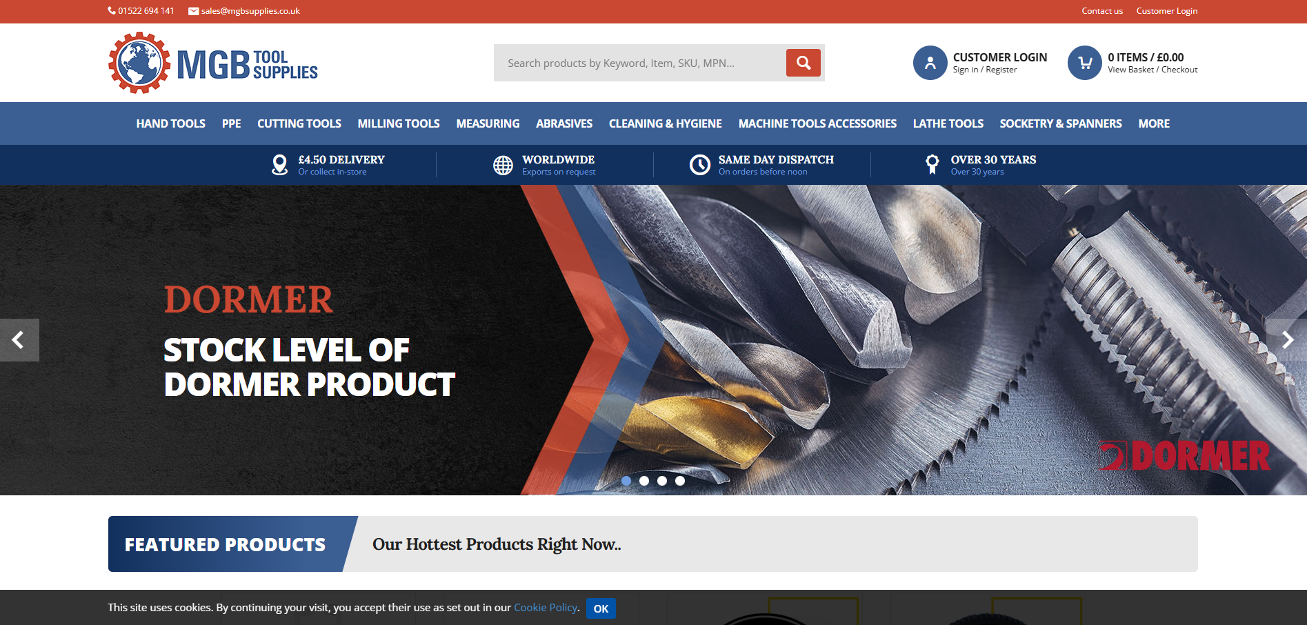 MGB Tool Supplies - Lincoln Website