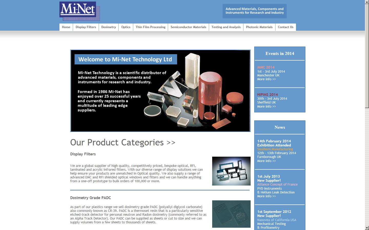 Mi-Net Technology Ltd Website