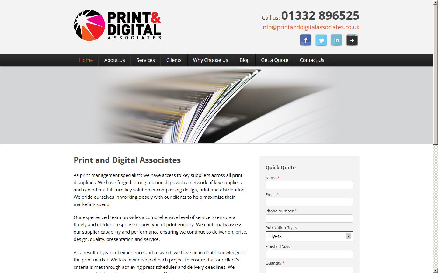 Print & Digital Associates Ltd Website