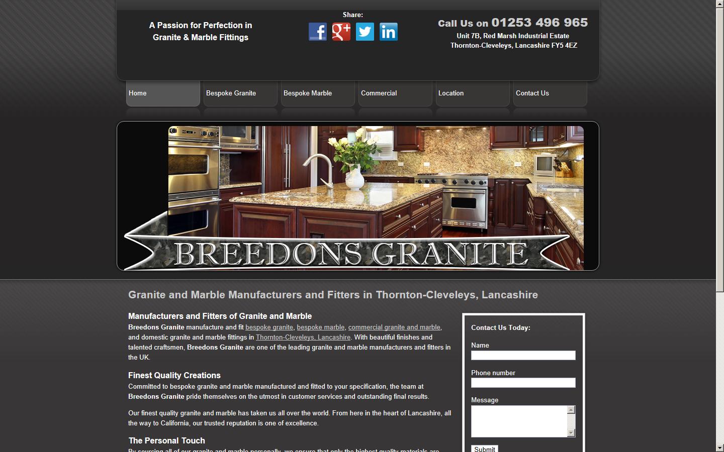 Breedons Granite Website