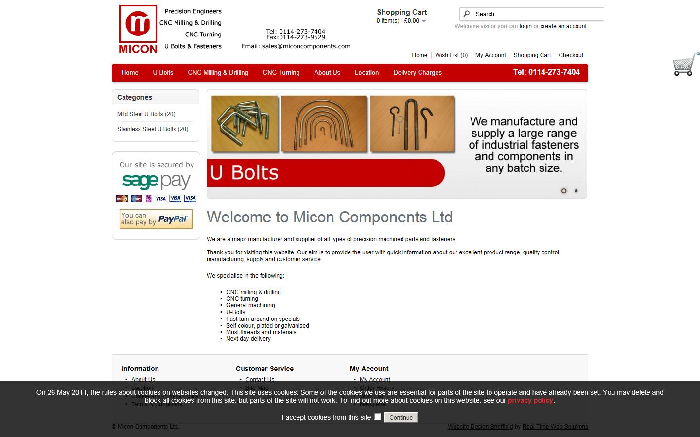 Micon Components Ltd Website