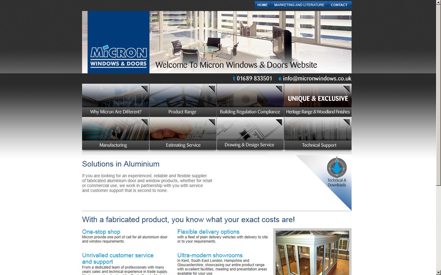 Micron Windows & Doors Website