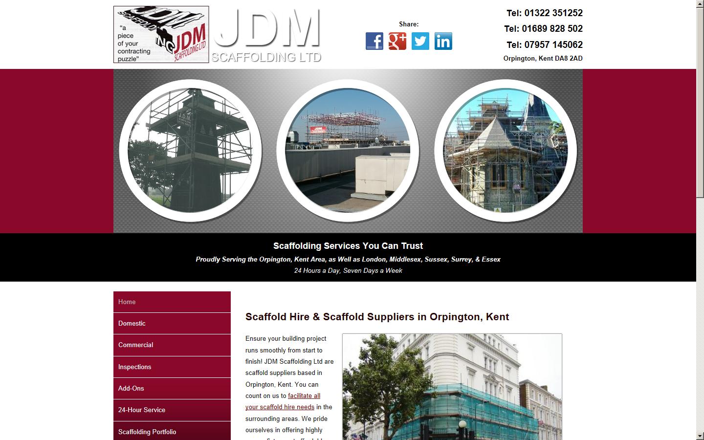 JDM Scaffolding Ltd Website