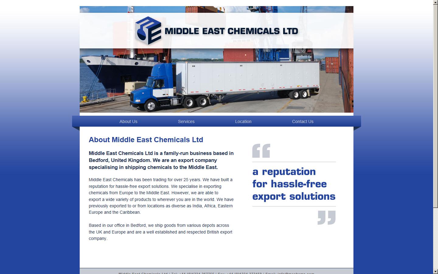 Middle East Chemicals Ltd Website