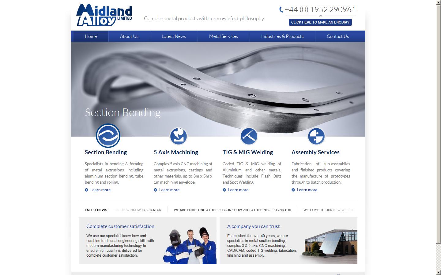 Midland Alloy Ltd - Telford Website