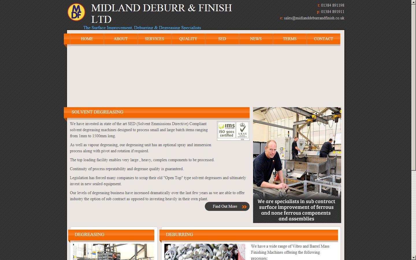 MIDLAND DEBURR & FINISH LTD Website