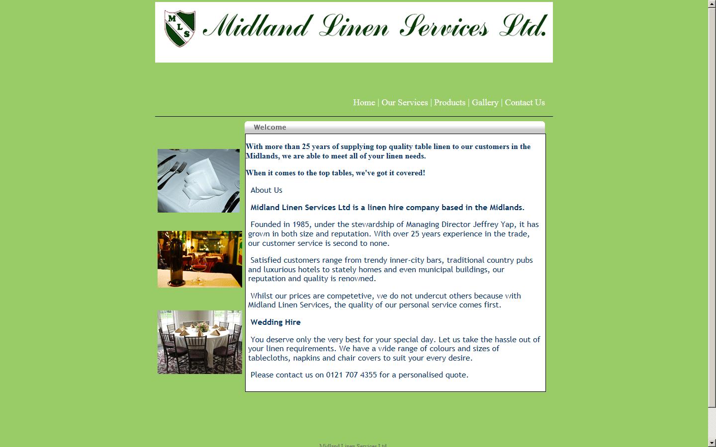 Midland Linen Services Ltd Website