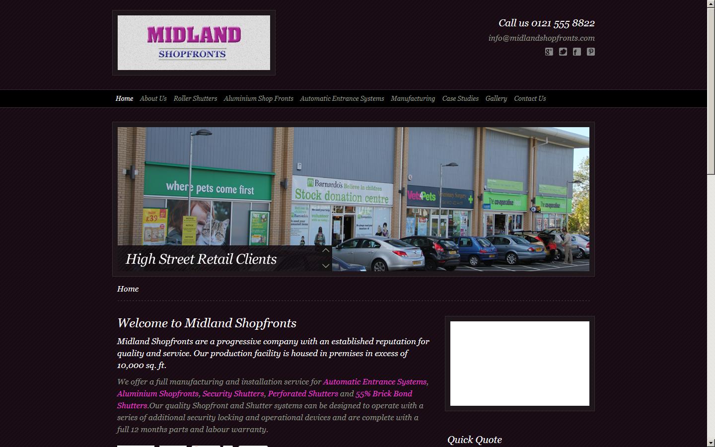 Midland Shop Fronts - Smethwick Website