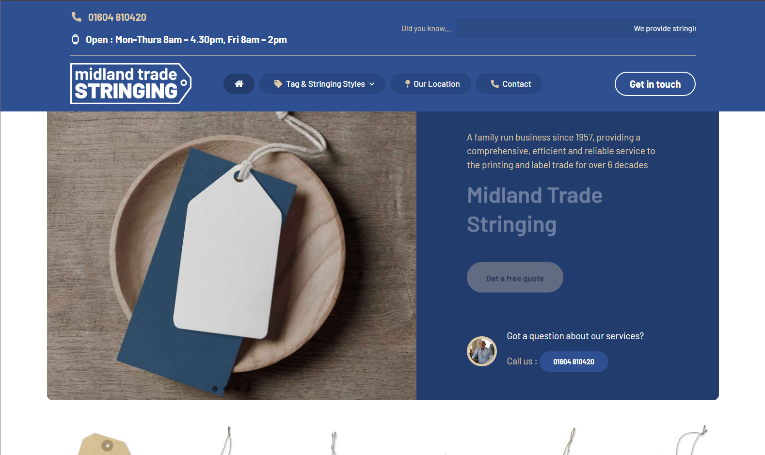 Midland Trade Stringing Service Ltd Website