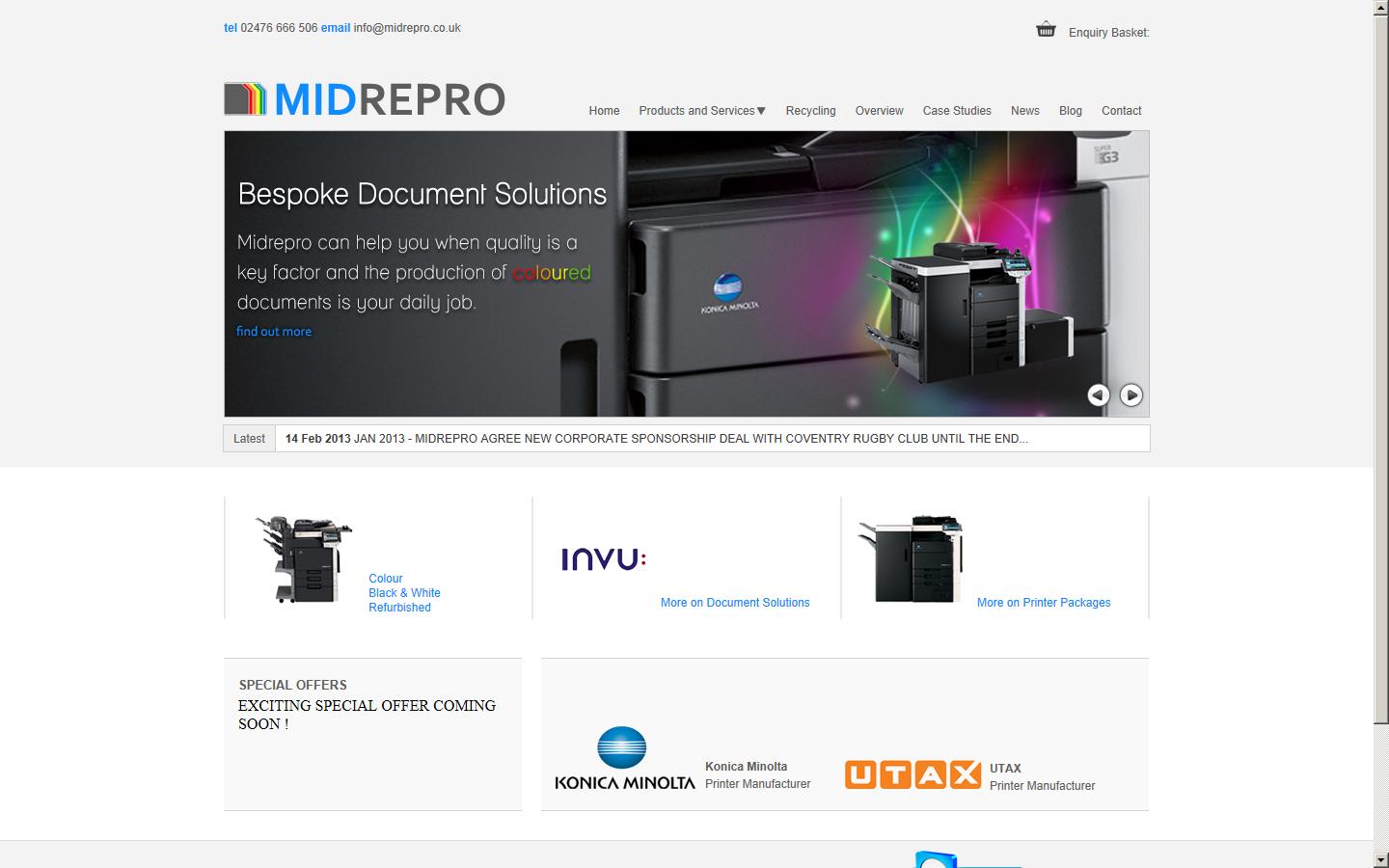 Midrepro Ltd Website