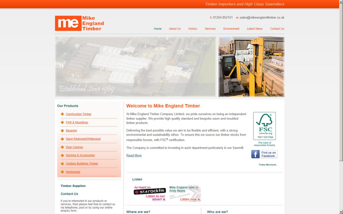 Mike England Timber Company Ltd Website