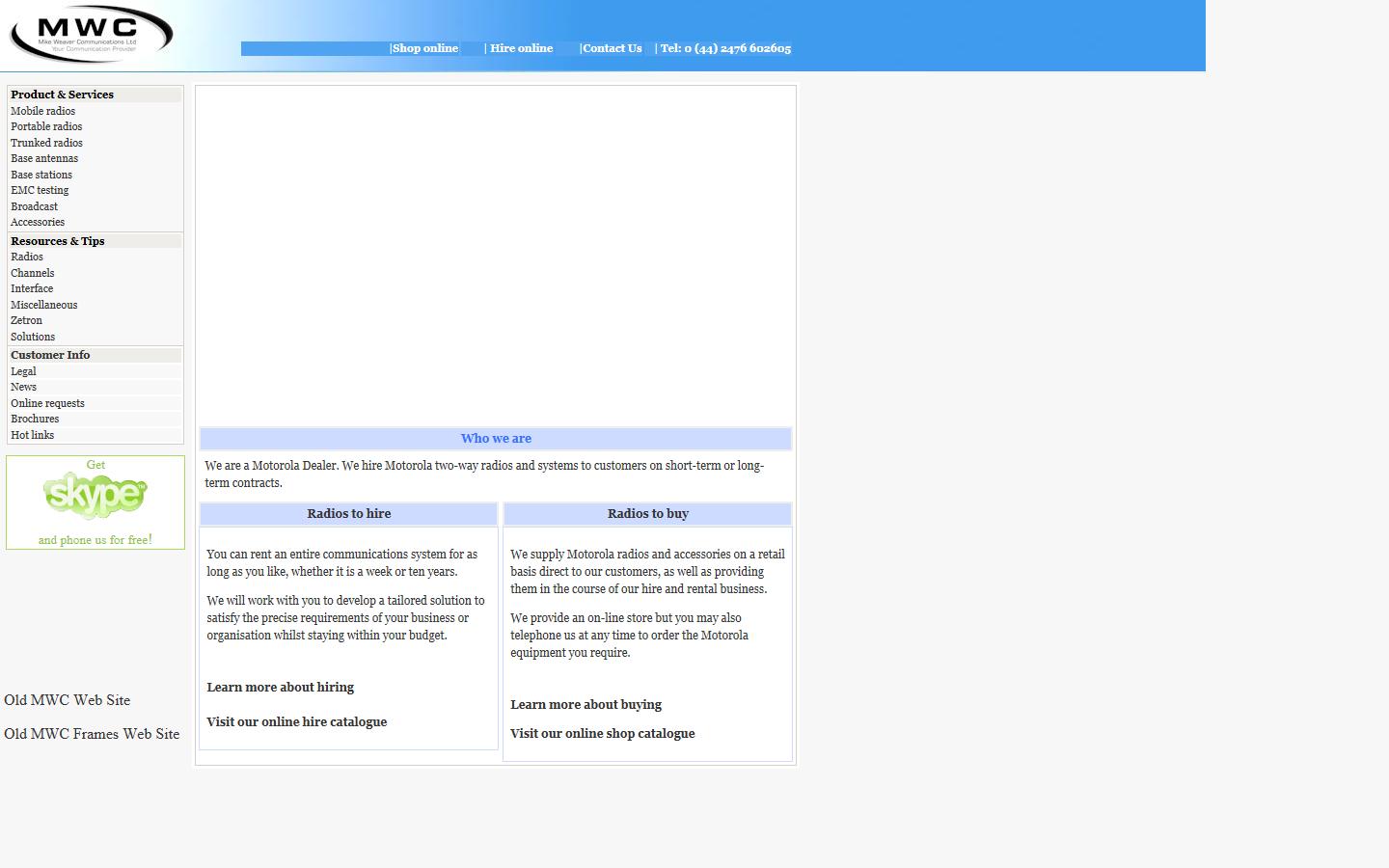 Mike Weaver Communications Ltd - Coventry Website
