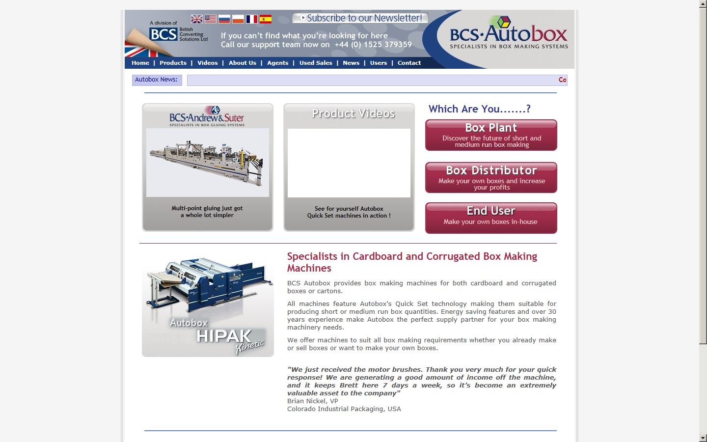 British Converting Solutions Ltd Website