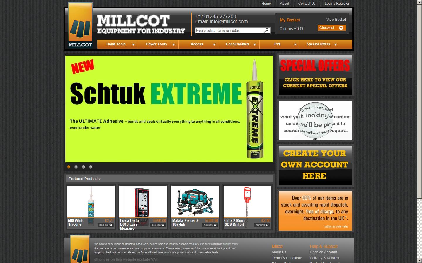 Millcot Tools  Website