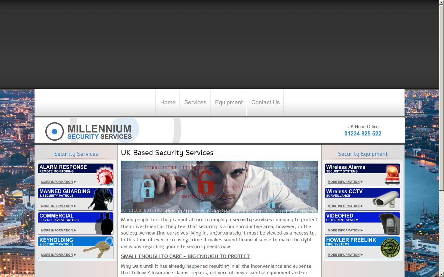 Millennium Security Services - Bedford Website