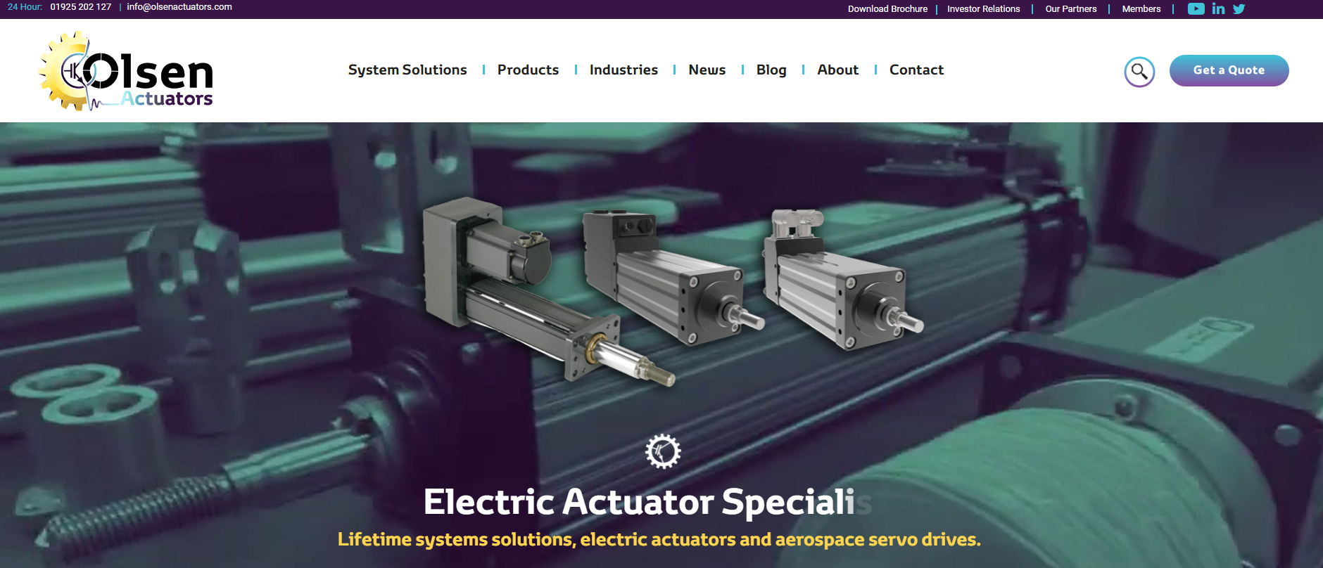 Olsen Actuators Website