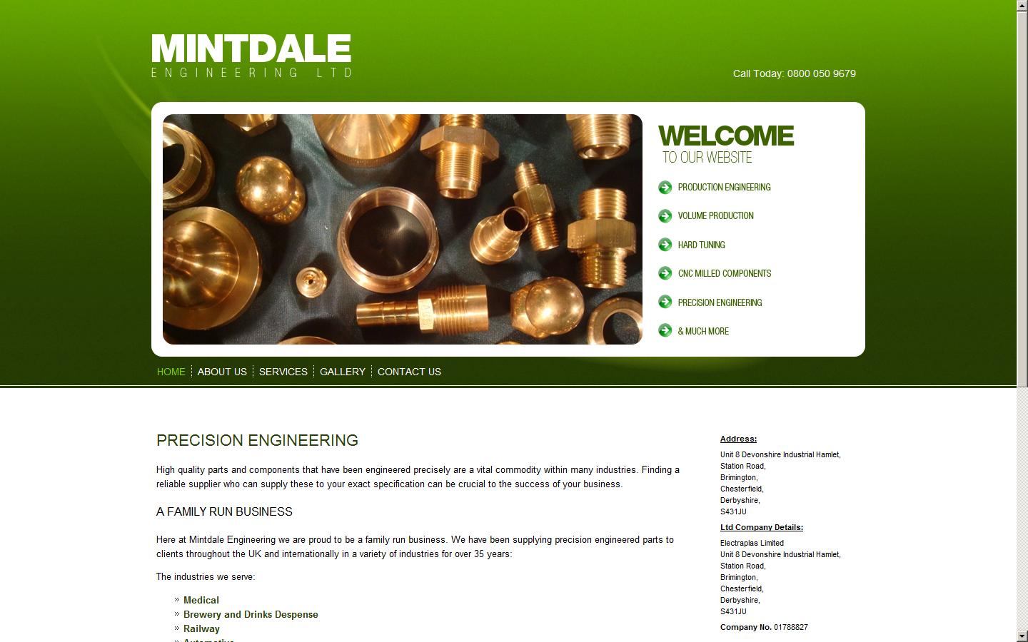 Mintdale Engineering Website