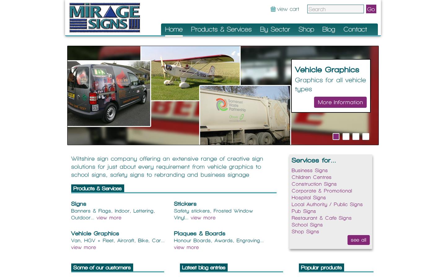 Mirage Signs Ltd Website