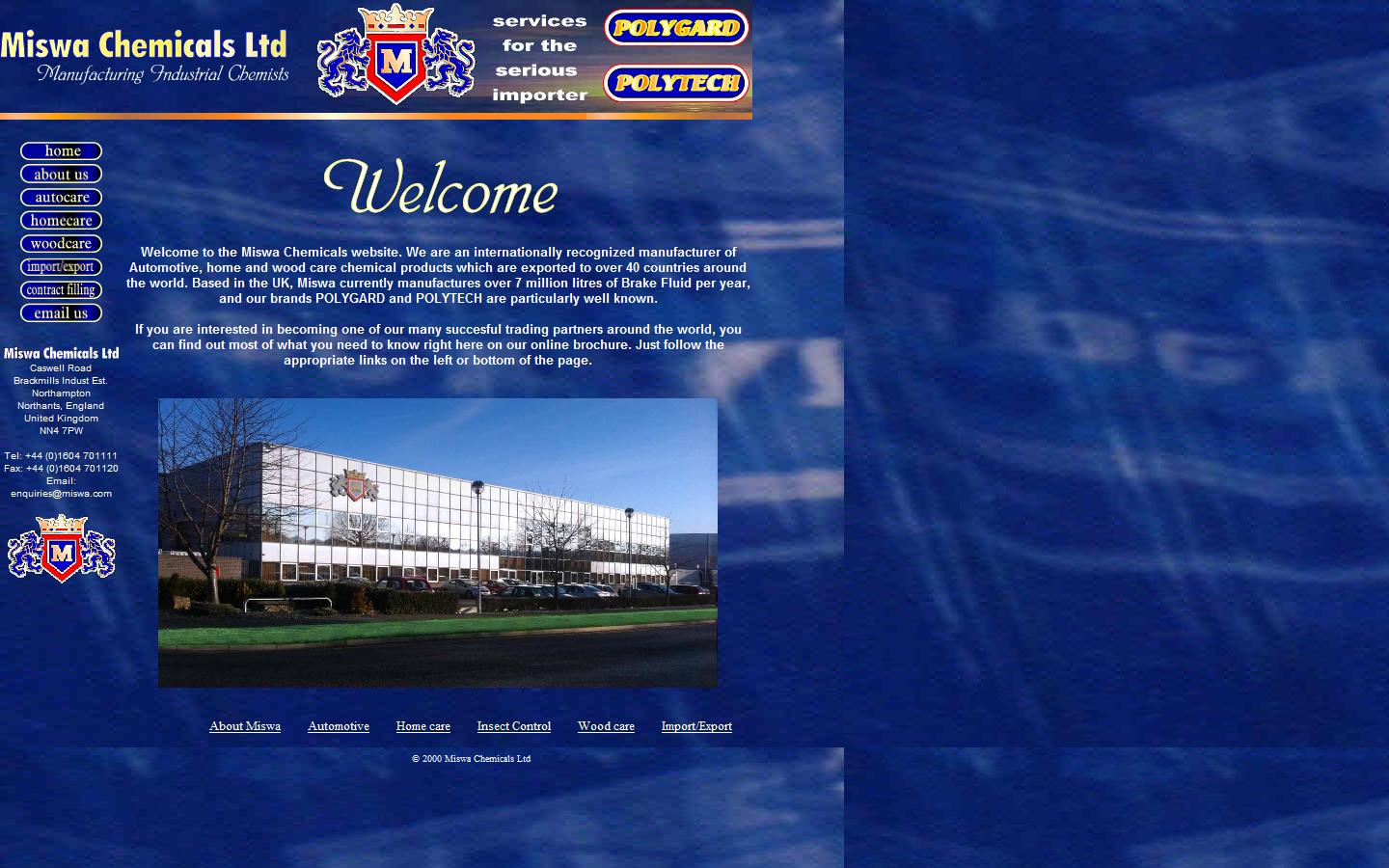 Miswa Chemicals Ltd - Northampton Website