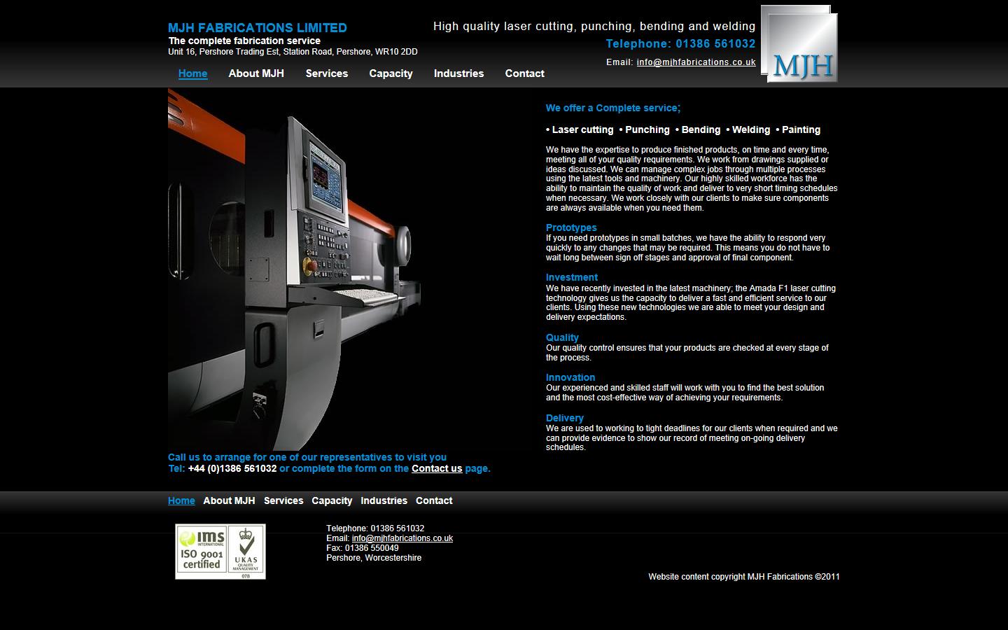MJH Fabrications Ltd Website