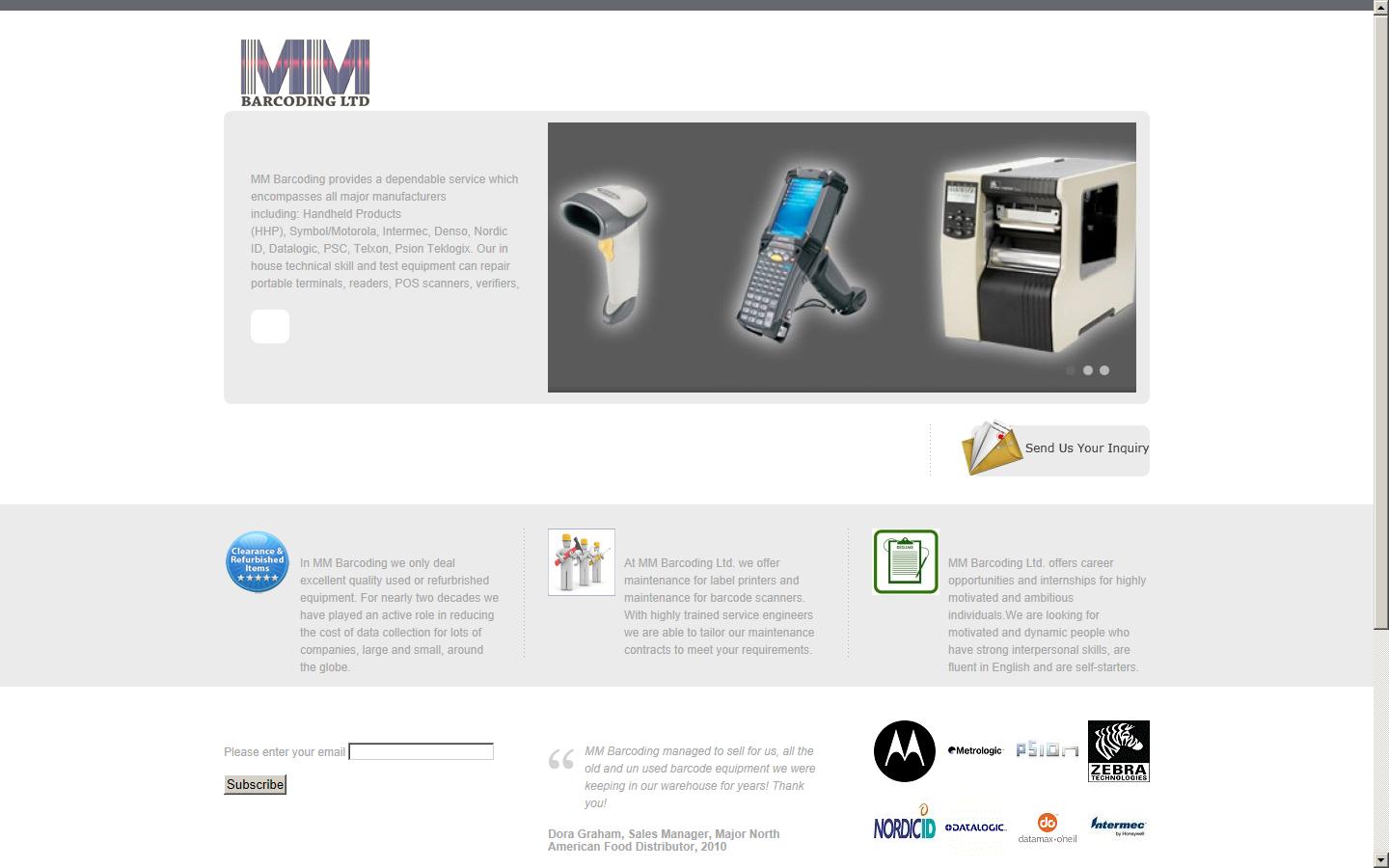 MM Barcoding Ltd Website