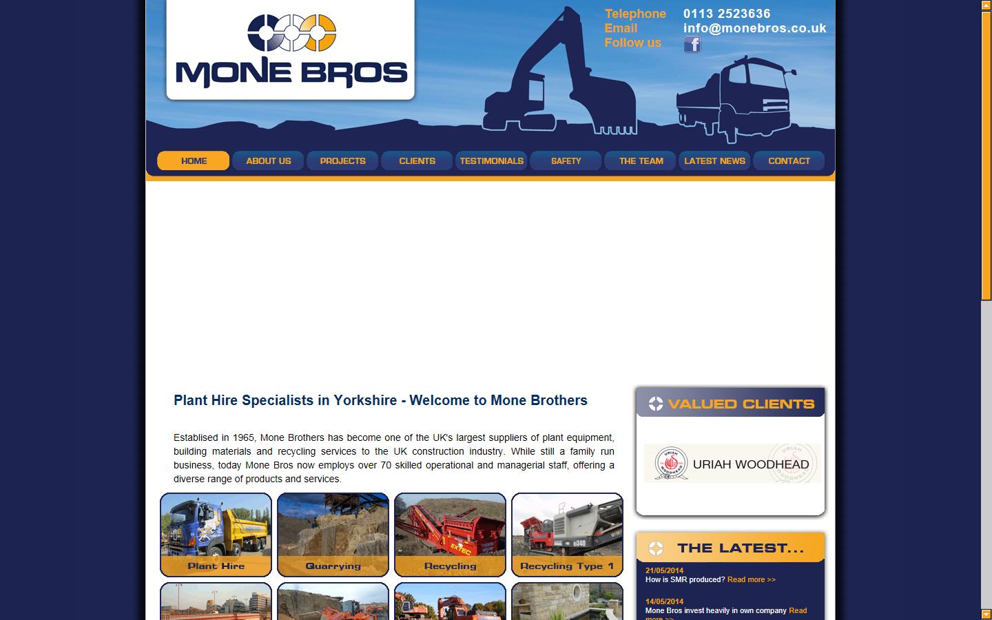Mone Bros Ltd - Leeds Website