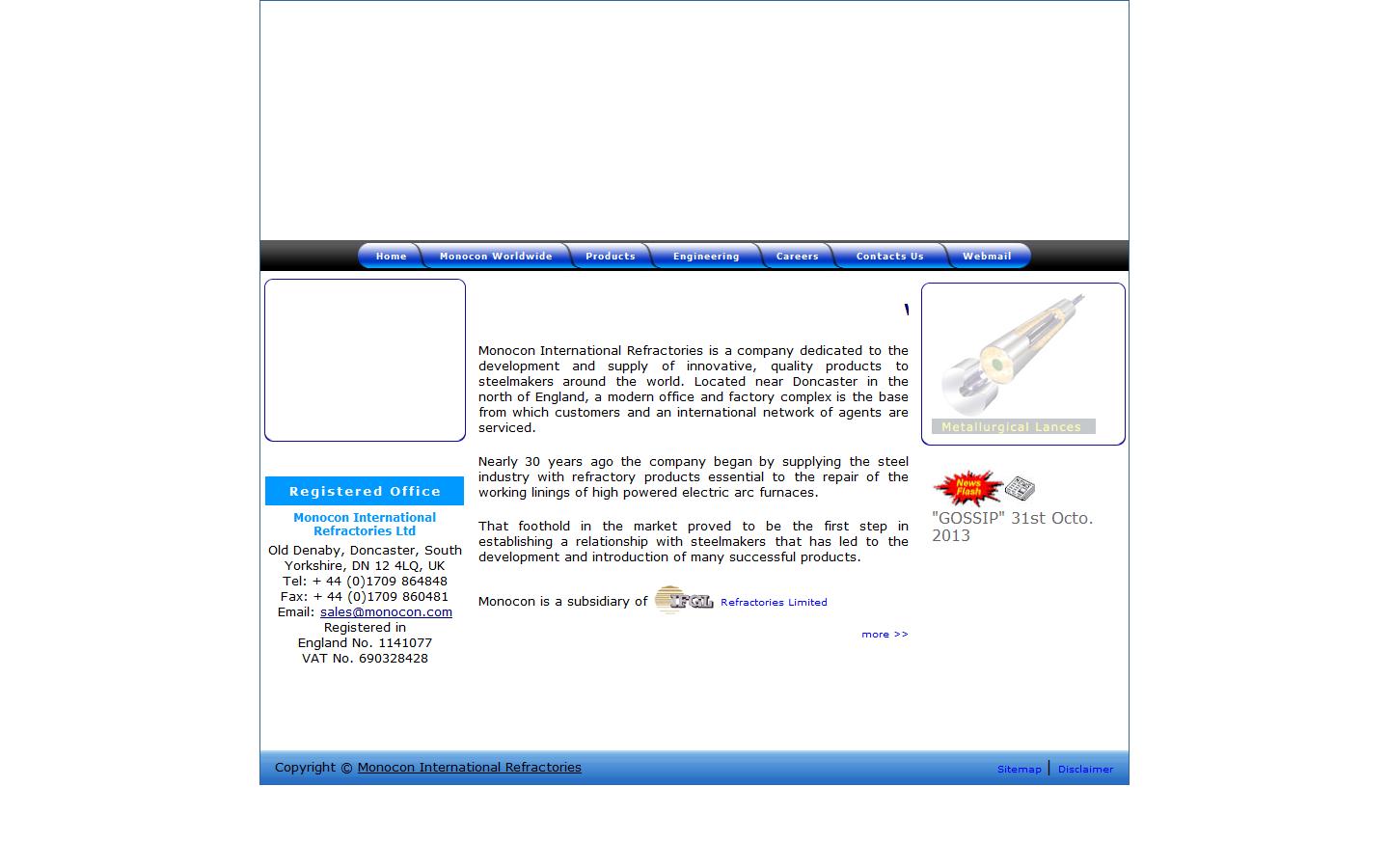 Monocon International Refractories Ltd Website