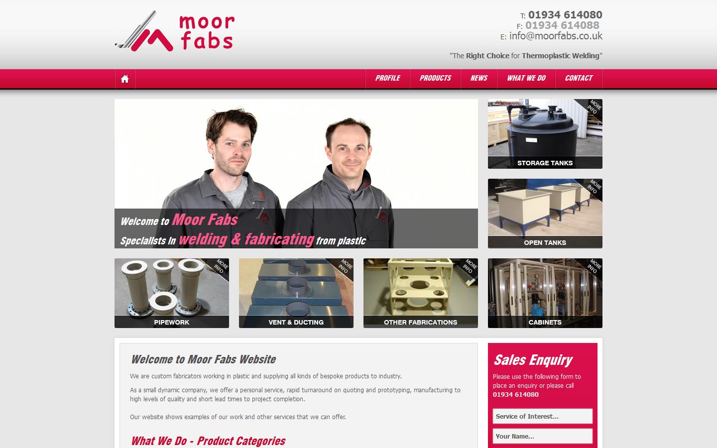 Moor Fabrications Website