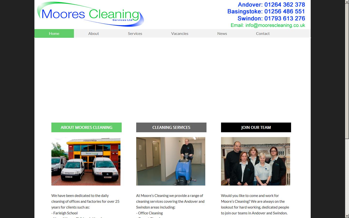 Moores Cleaning Services Ltd - Andover Website