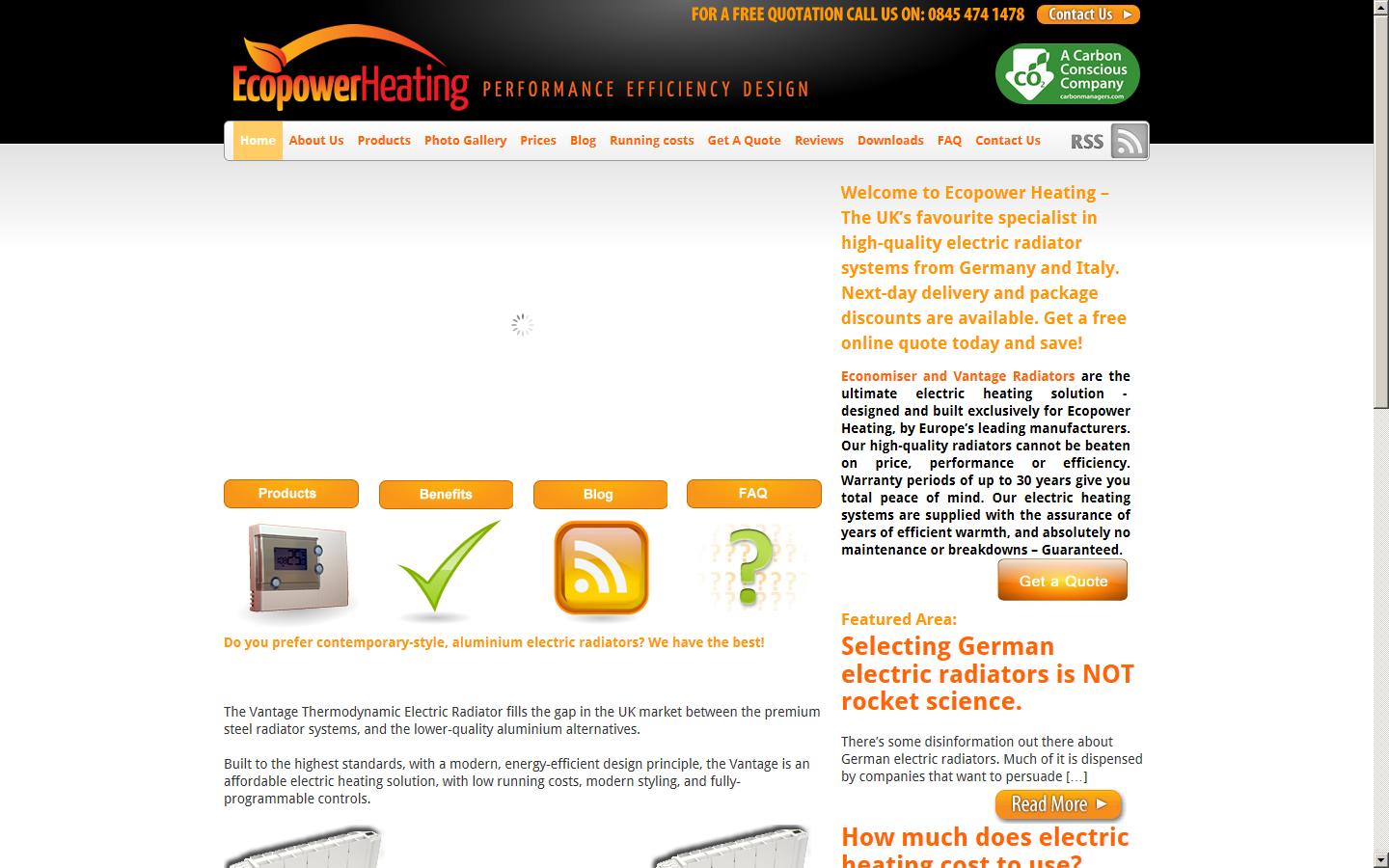 Eco Power Heating Website