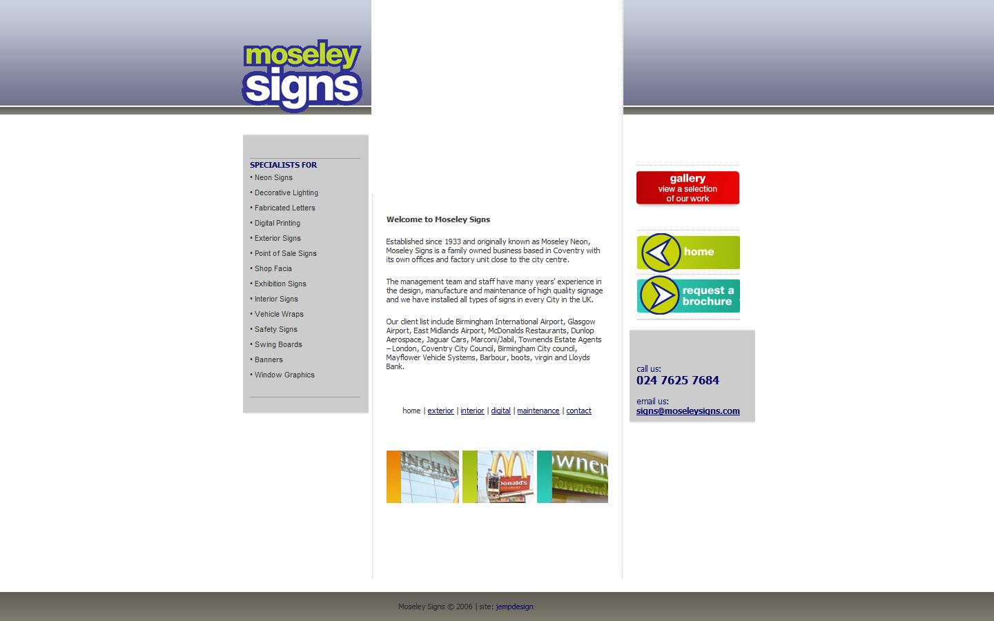 Moseley Signs  Website