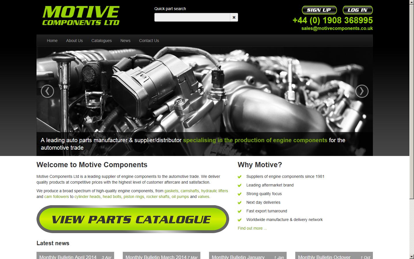 Motive Components Ltd - Milton Keynes Website